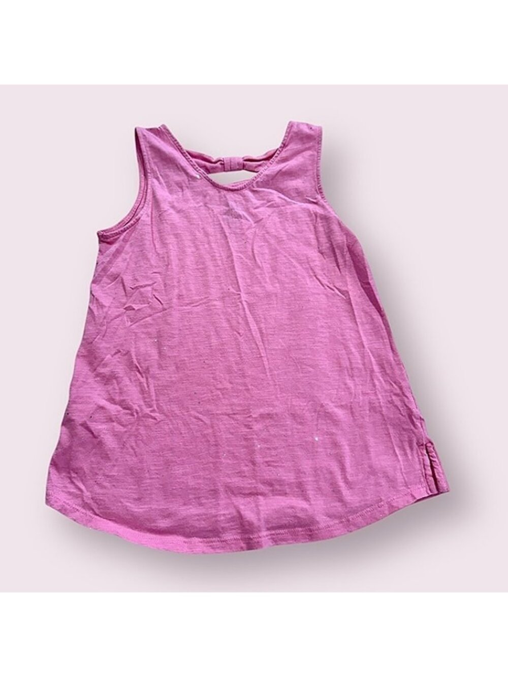 SO Girls Pink Glitter Tank Top Size 12 Sleeveless Summer Shirt